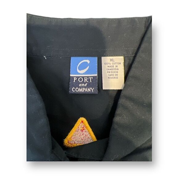 Port And Company Train Safety Button Up Top Size Extra Large - Picture 3 of 5